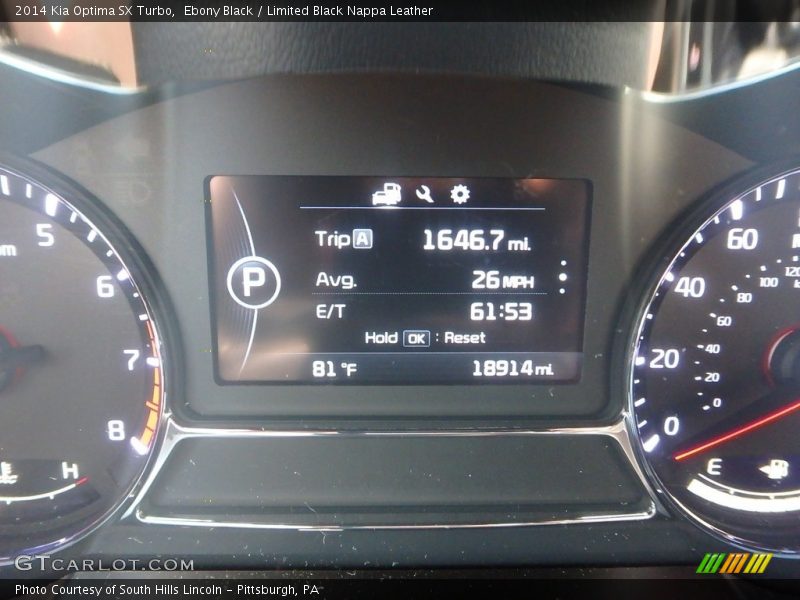 Ebony Black / Limited Black Nappa Leather 2014 Kia Optima SX Turbo