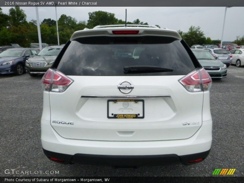 Pearl White / Charcoal 2016 Nissan Rogue SV AWD