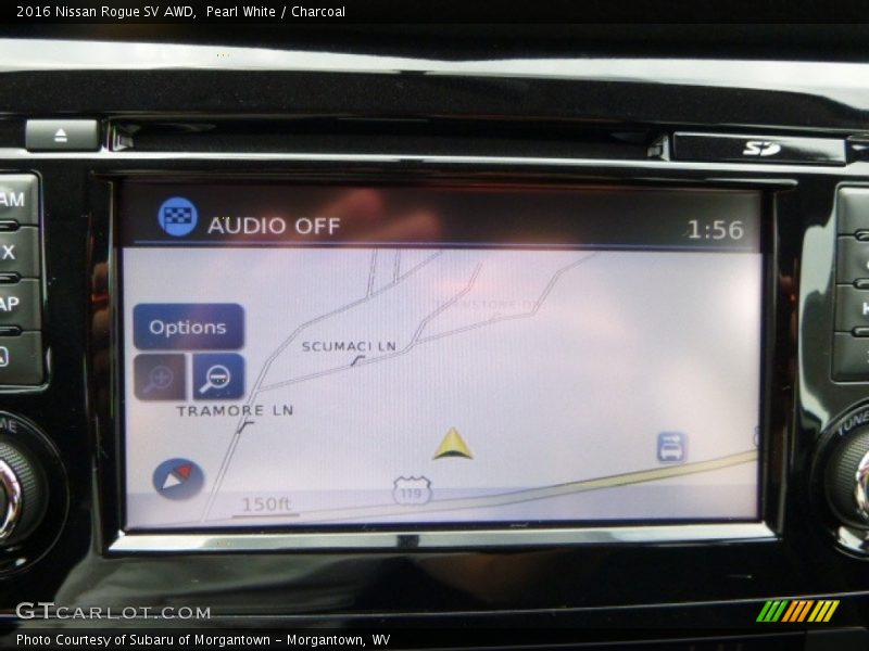 Pearl White / Charcoal 2016 Nissan Rogue SV AWD