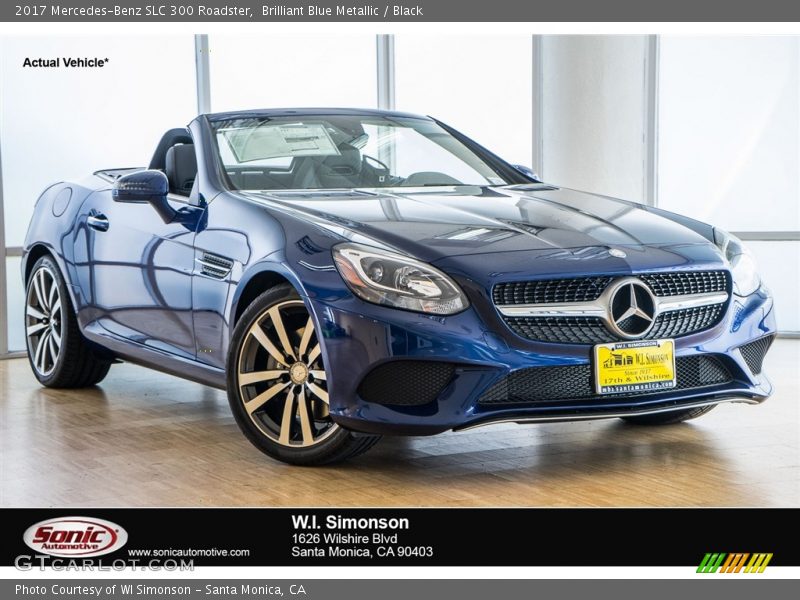 Brilliant Blue Metallic / Black 2017 Mercedes-Benz SLC 300 Roadster