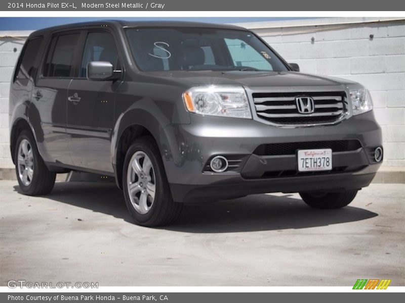 Modern Steel Metallic / Gray 2014 Honda Pilot EX-L