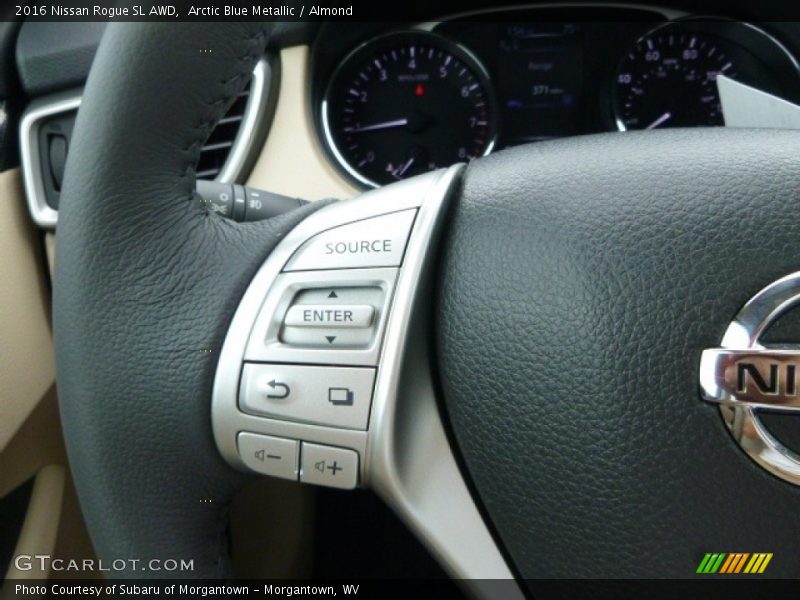 Arctic Blue Metallic / Almond 2016 Nissan Rogue SL AWD