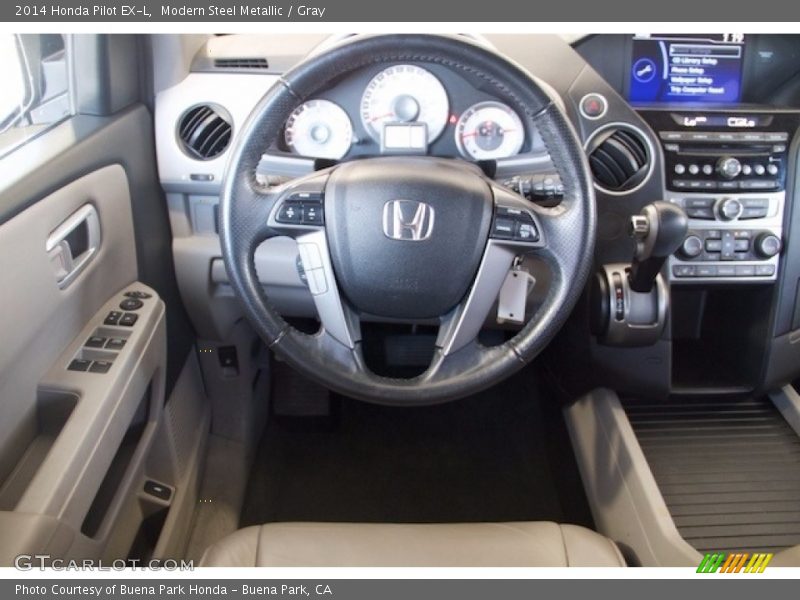 Modern Steel Metallic / Gray 2014 Honda Pilot EX-L