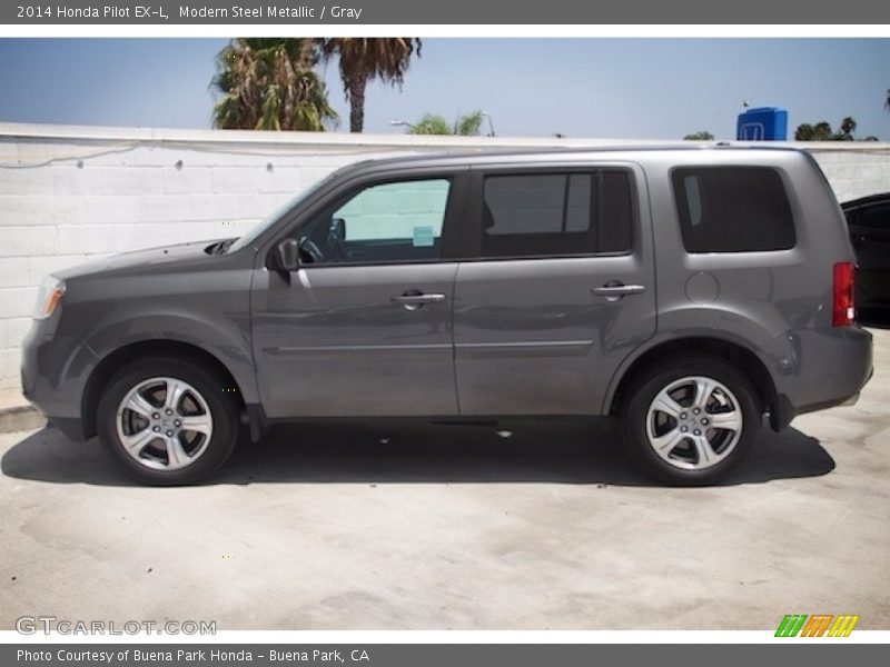 Modern Steel Metallic / Gray 2014 Honda Pilot EX-L