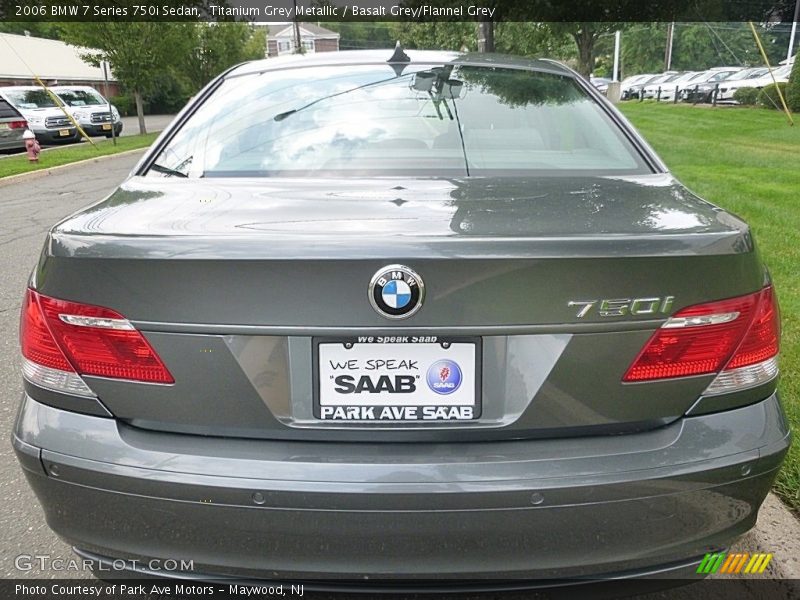 Titanium Grey Metallic / Basalt Grey/Flannel Grey 2006 BMW 7 Series 750i Sedan