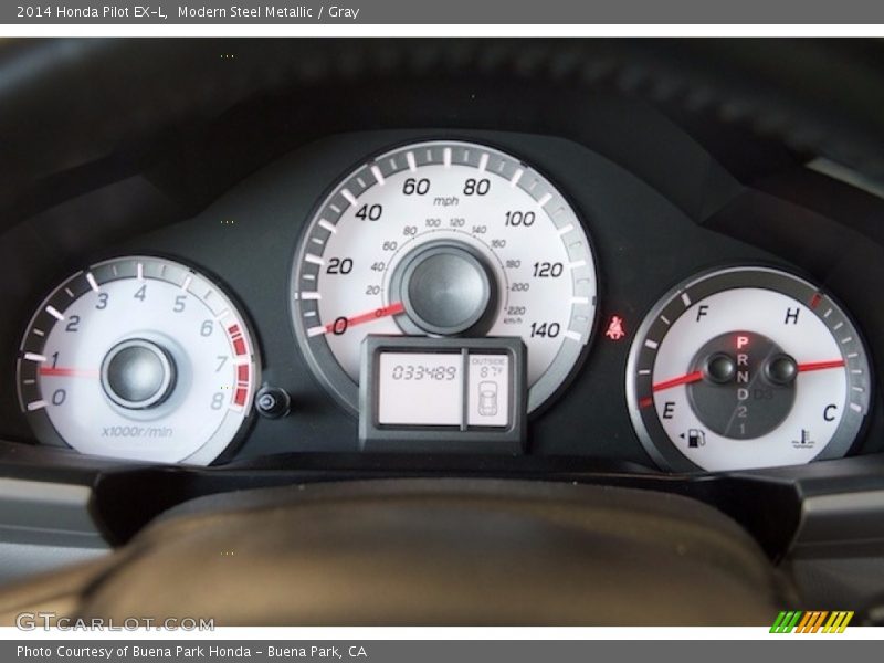 Modern Steel Metallic / Gray 2014 Honda Pilot EX-L