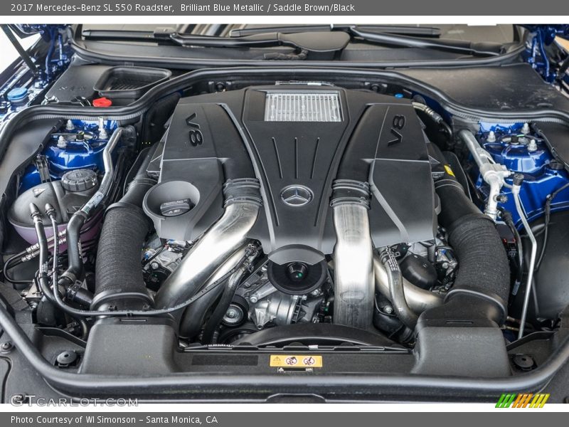  2017 SL 550 Roadster Engine - 4.7 Liter DI biturbo DOHC 32-Valve VVT V8