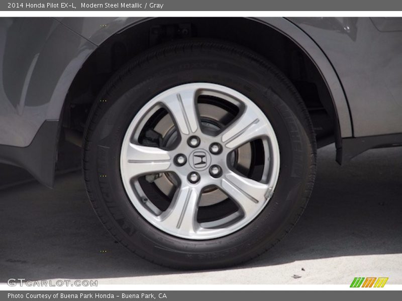 Modern Steel Metallic / Gray 2014 Honda Pilot EX-L