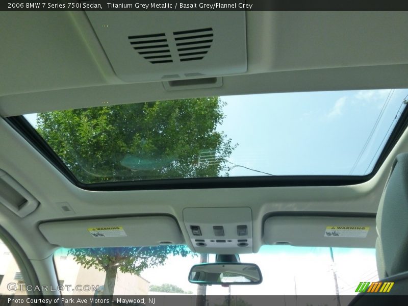 Titanium Grey Metallic / Basalt Grey/Flannel Grey 2006 BMW 7 Series 750i Sedan