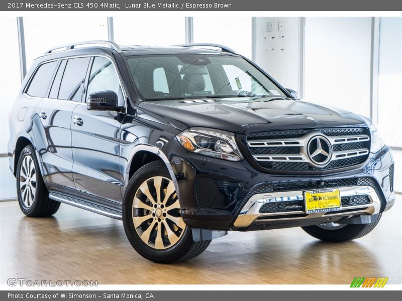 Lunar Blue Metallic / Espresso Brown 2017 Mercedes-Benz GLS 450 4Matic