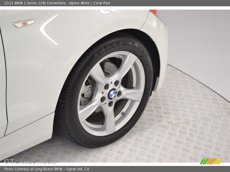 Alpine White / Coral Red 2013 BMW 1 Series 128i Convertible