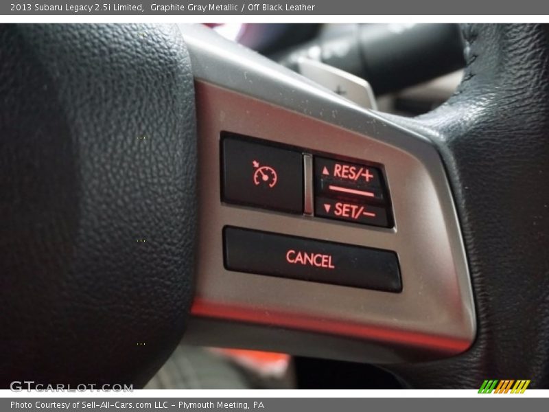 Graphite Gray Metallic / Off Black Leather 2013 Subaru Legacy 2.5i Limited
