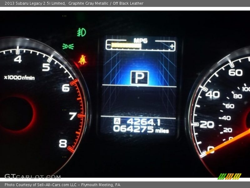 Graphite Gray Metallic / Off Black Leather 2013 Subaru Legacy 2.5i Limited