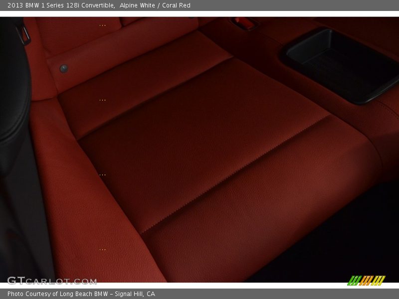 Alpine White / Coral Red 2013 BMW 1 Series 128i Convertible