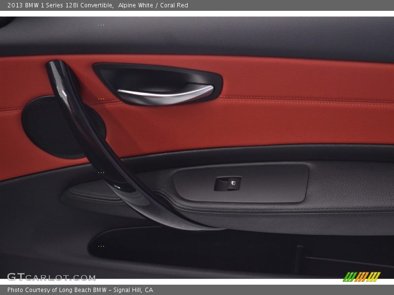 Alpine White / Coral Red 2013 BMW 1 Series 128i Convertible