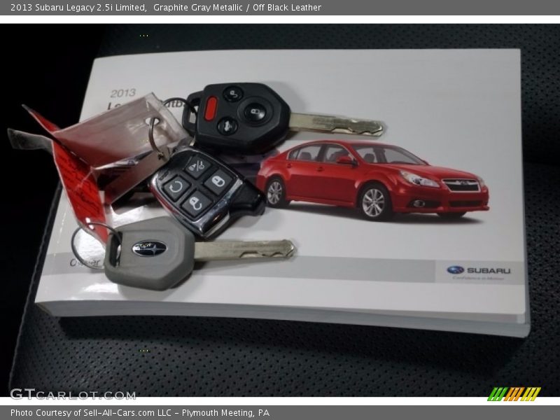 Graphite Gray Metallic / Off Black Leather 2013 Subaru Legacy 2.5i Limited