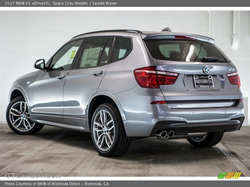 Space Gray Metallic / Saddle Brown 2017 BMW X3 xDrive35i