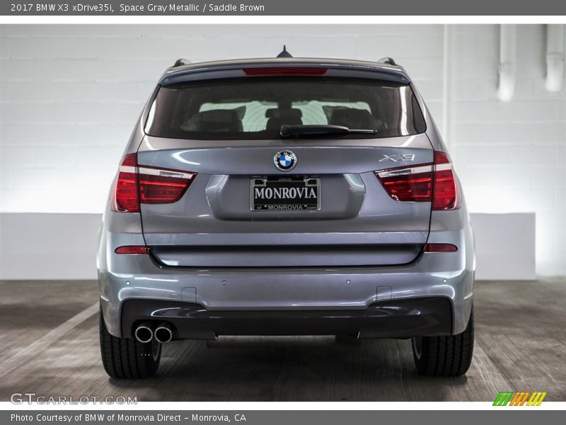 Space Gray Metallic / Saddle Brown 2017 BMW X3 xDrive35i