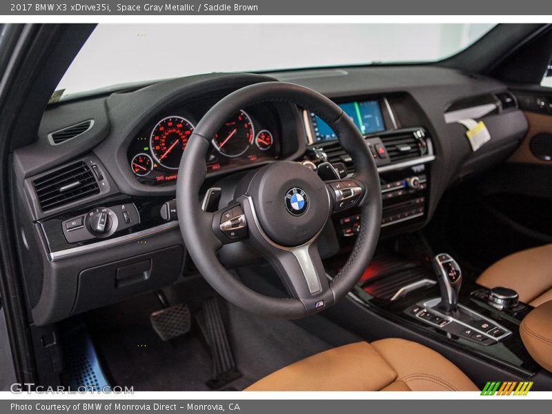 Space Gray Metallic / Saddle Brown 2017 BMW X3 xDrive35i