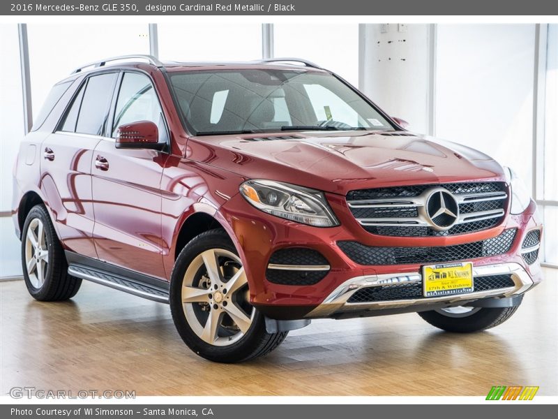 designo Cardinal Red Metallic / Black 2016 Mercedes-Benz GLE 350