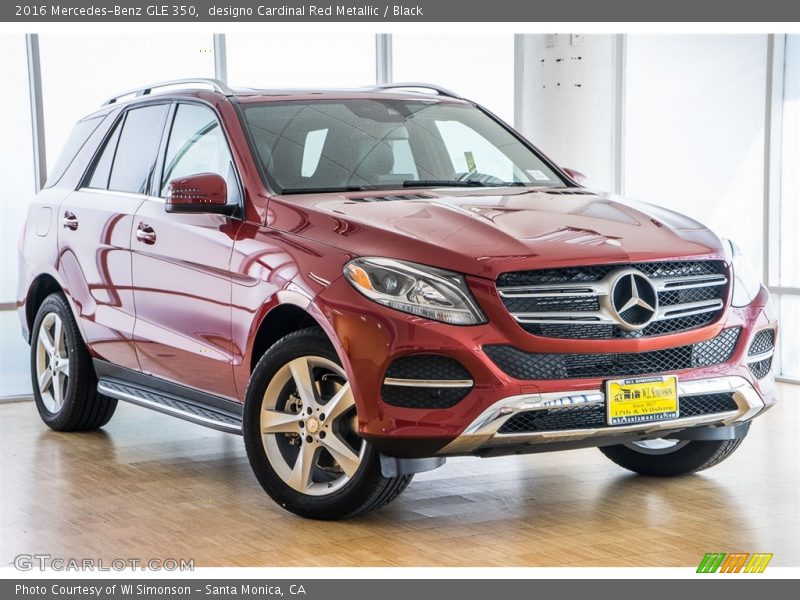 designo Cardinal Red Metallic / Black 2016 Mercedes-Benz GLE 350