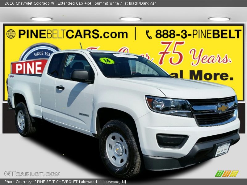 Summit White / Jet Black/Dark Ash 2016 Chevrolet Colorado WT Extended Cab 4x4