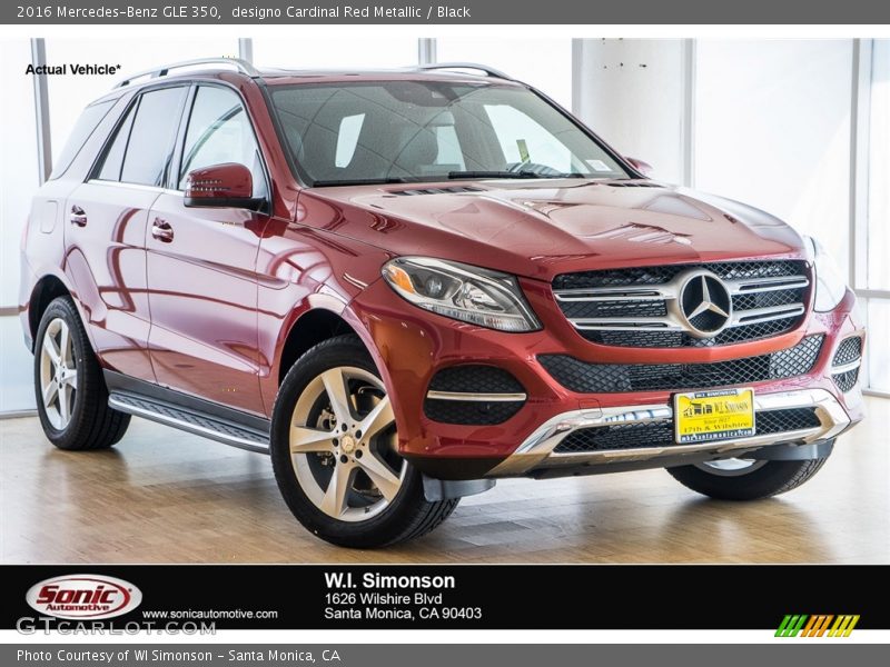 designo Cardinal Red Metallic / Black 2016 Mercedes-Benz GLE 350