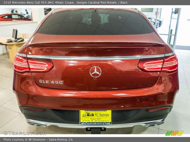 designo Cardinal Red Metallic / Black 2016 Mercedes-Benz GLE 450 AMG 4Matic Coupe