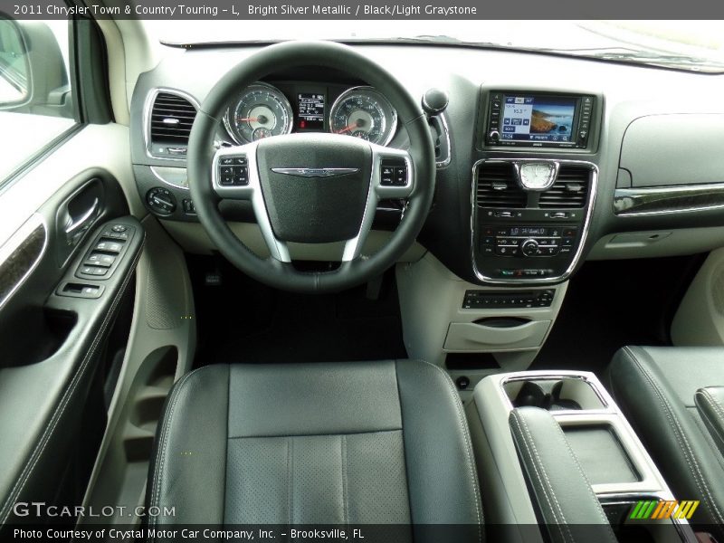 Bright Silver Metallic / Black/Light Graystone 2011 Chrysler Town & Country Touring - L