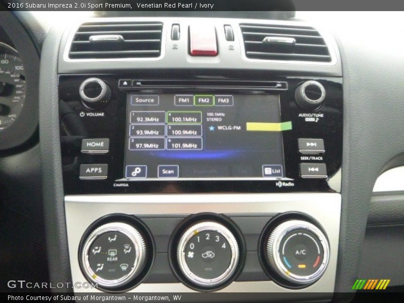 Venetian Red Pearl / Ivory 2016 Subaru Impreza 2.0i Sport Premium