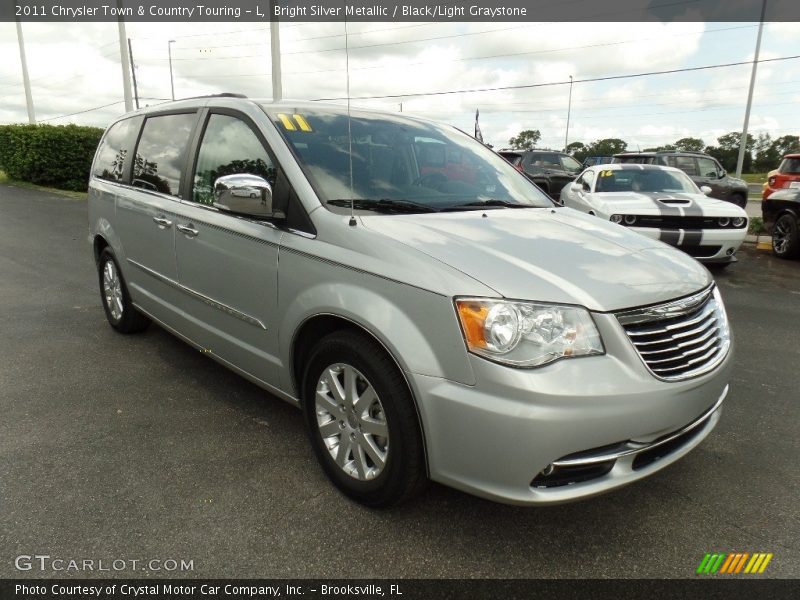 Bright Silver Metallic / Black/Light Graystone 2011 Chrysler Town & Country Touring - L