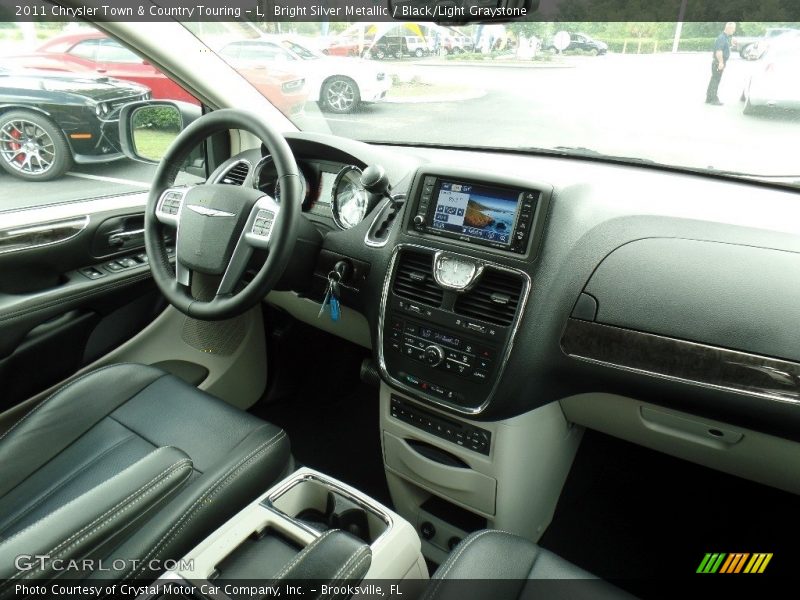 Bright Silver Metallic / Black/Light Graystone 2011 Chrysler Town & Country Touring - L