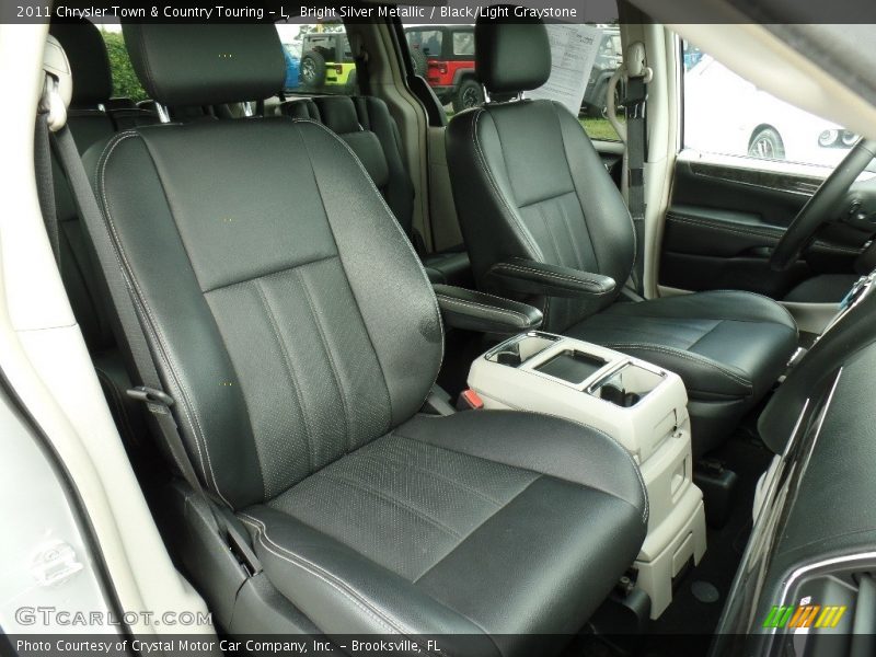 Bright Silver Metallic / Black/Light Graystone 2011 Chrysler Town & Country Touring - L