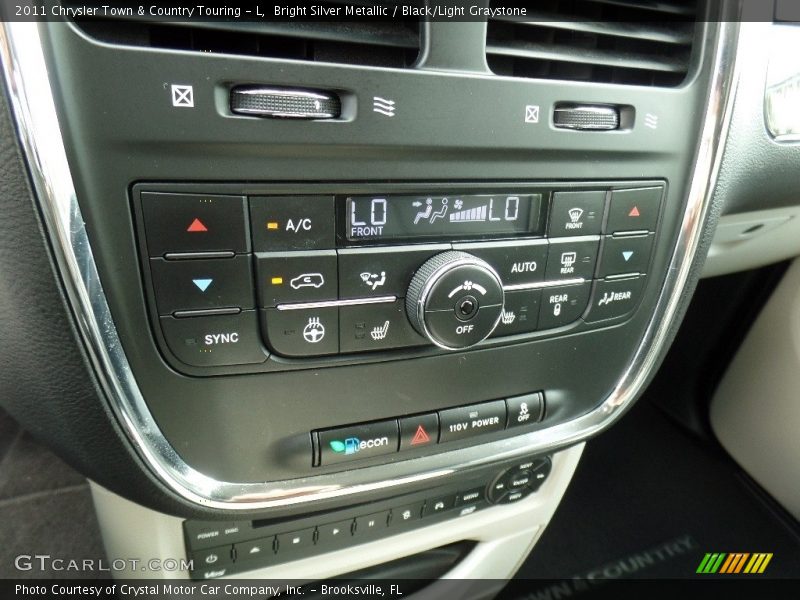 Bright Silver Metallic / Black/Light Graystone 2011 Chrysler Town & Country Touring - L
