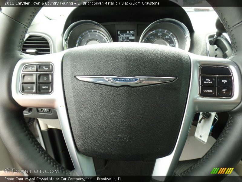 Bright Silver Metallic / Black/Light Graystone 2011 Chrysler Town & Country Touring - L