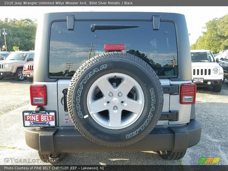 Billet Silver Metallic / Black 2016 Jeep Wrangler Unlimited Willys Wheeler 4x4