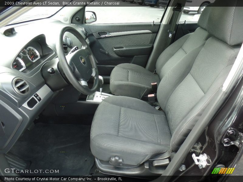 Black Granite Metallic / Charcoal 2009 Chevrolet Aveo LT Sedan