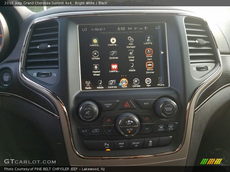 Bright White / Black 2016 Jeep Grand Cherokee Summit 4x4