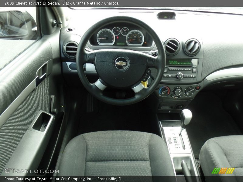 Black Granite Metallic / Charcoal 2009 Chevrolet Aveo LT Sedan