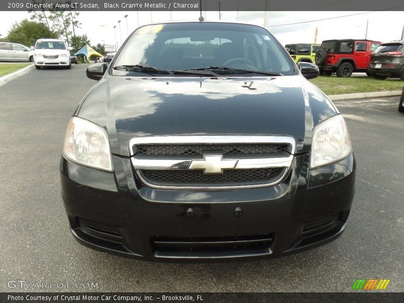 Black Granite Metallic / Charcoal 2009 Chevrolet Aveo LT Sedan