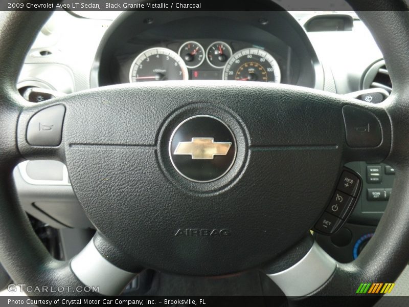 Black Granite Metallic / Charcoal 2009 Chevrolet Aveo LT Sedan