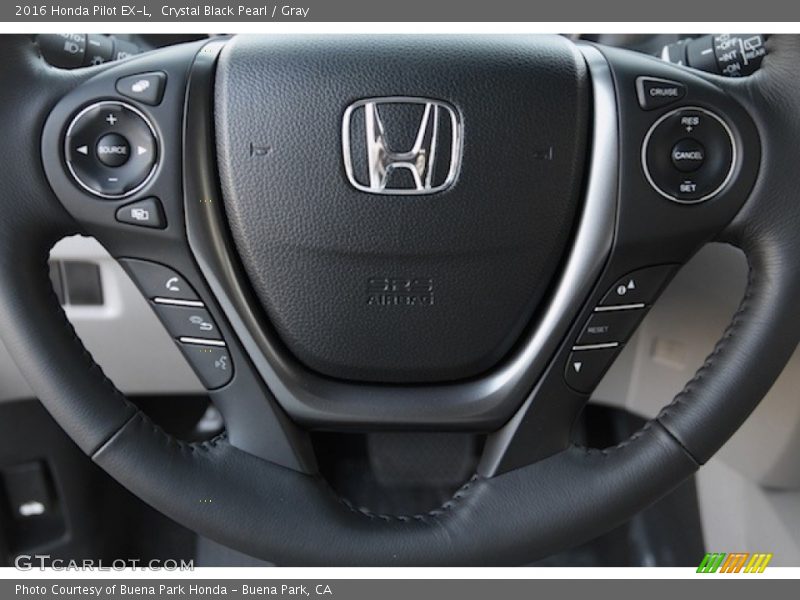 Crystal Black Pearl / Gray 2016 Honda Pilot EX-L