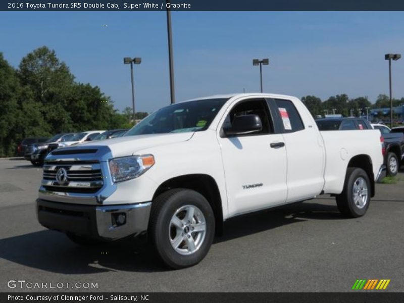 Super White / Graphite 2016 Toyota Tundra SR5 Double Cab
