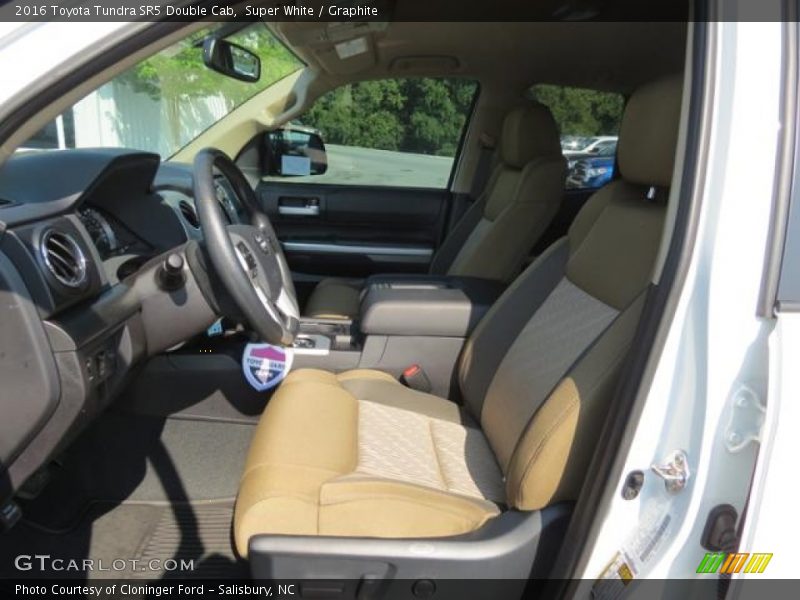 Super White / Graphite 2016 Toyota Tundra SR5 Double Cab