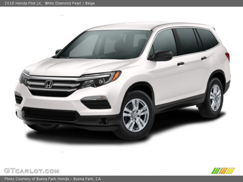 White Diamond Pearl / Beige 2016 Honda Pilot LX