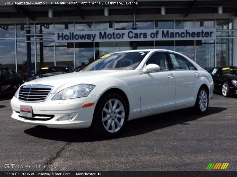 Arctic White / Cashmere/Savanna 2007 Mercedes-Benz S 550 4Matic Sedan