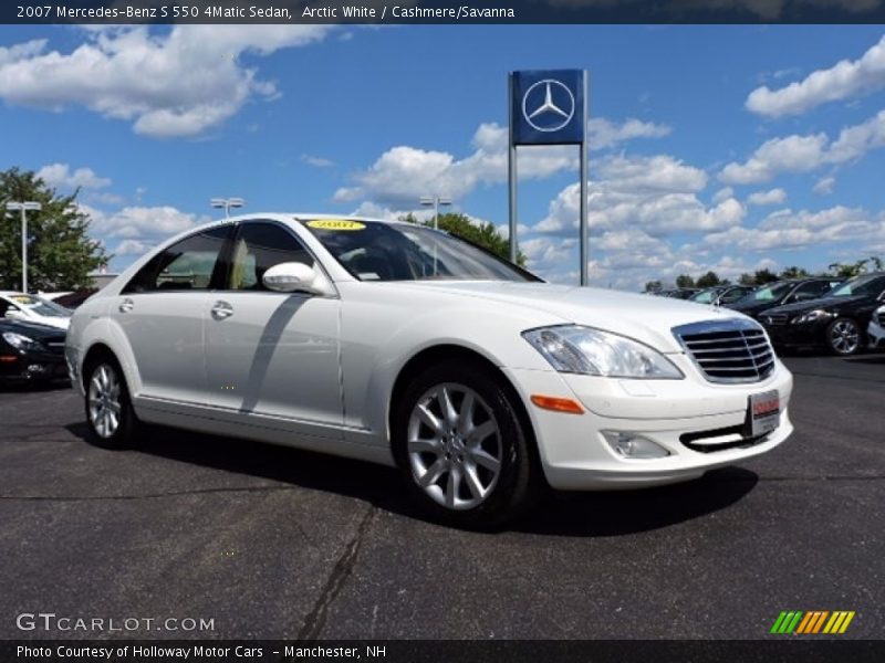 Arctic White / Cashmere/Savanna 2007 Mercedes-Benz S 550 4Matic Sedan