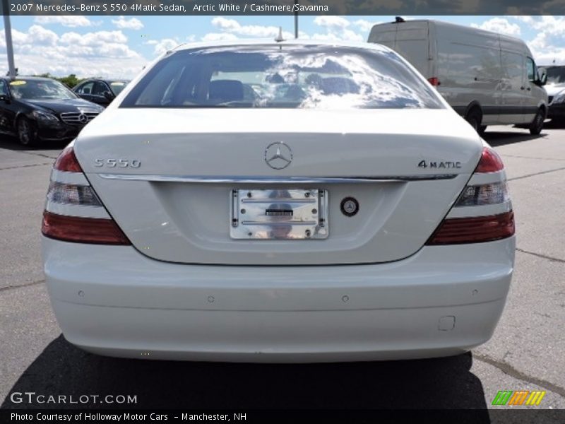 Arctic White / Cashmere/Savanna 2007 Mercedes-Benz S 550 4Matic Sedan