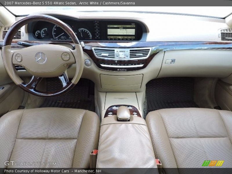 Arctic White / Cashmere/Savanna 2007 Mercedes-Benz S 550 4Matic Sedan