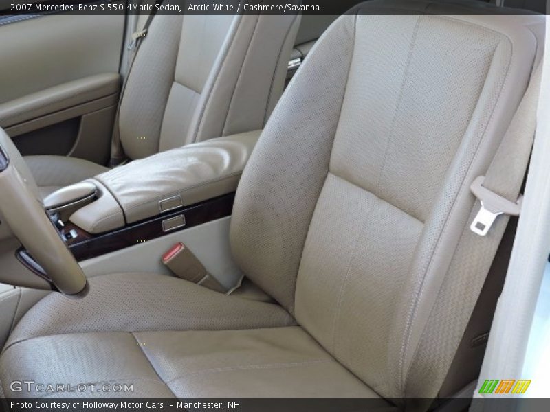 Arctic White / Cashmere/Savanna 2007 Mercedes-Benz S 550 4Matic Sedan